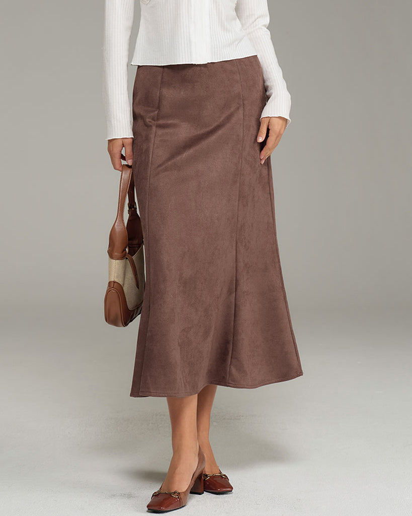 Women's Knitted Polyester Skirt Bottoms - RIHOAS