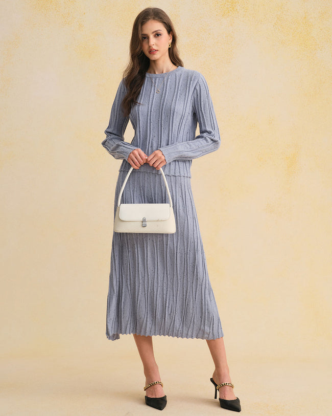 Women's Knitted Polyester Skirt Bottoms - RIHOAS