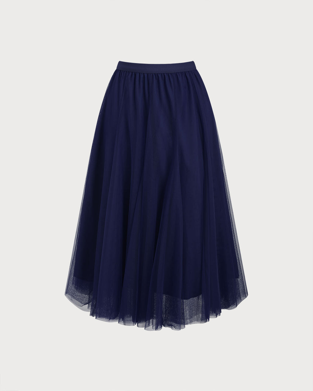 Women's Knitted Polyester Skirts Blue Bottoms - RIHOAS