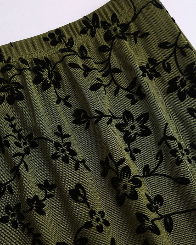 Women's Knitted Polyester Skirts Bottoms - RIHOAS