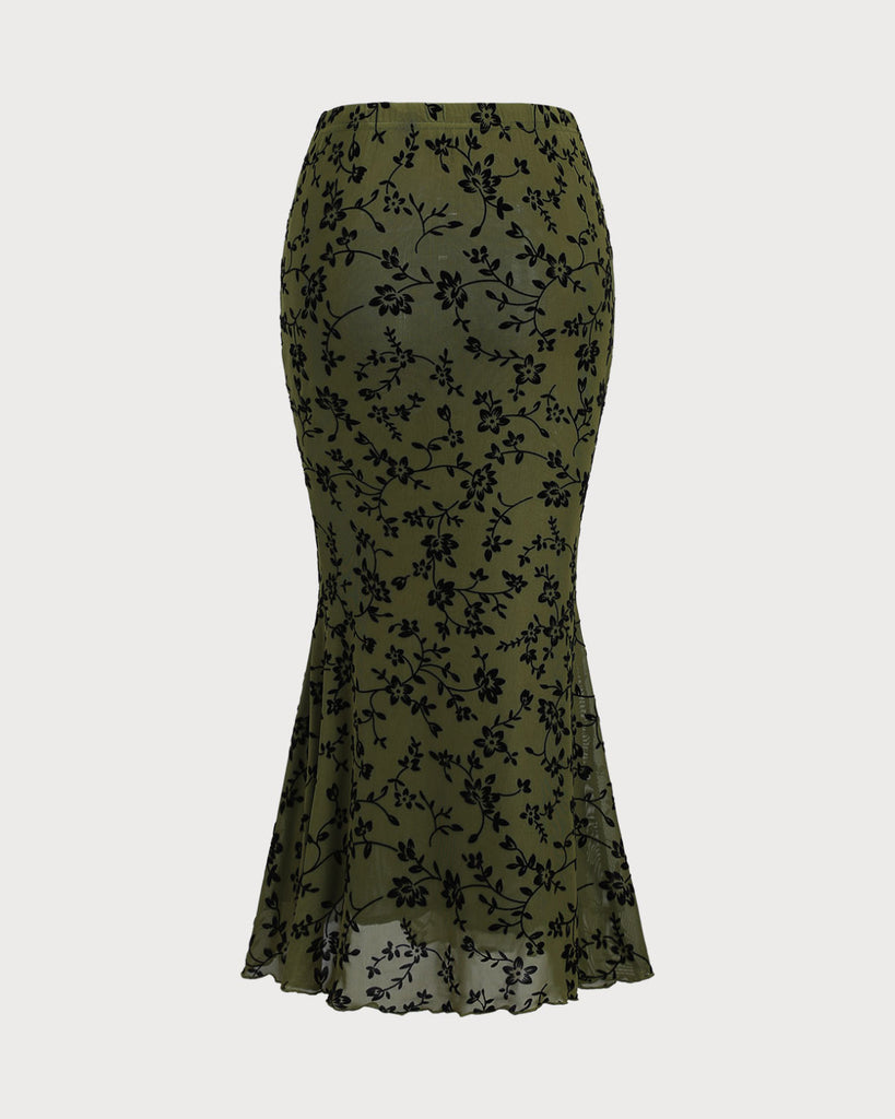 Women's Knitted Polyester Skirts Bottoms - RIHOAS