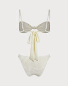 Women's Knitted Polyester Strappy Bikini Set Bikinis - RIHOAS