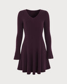 Women's Knitted Polyester Sweater Dress - RIHOAS - 02