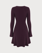Women's Knitted Polyester Sweater Dress - RIHOAS - 03