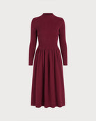 Women's Knitted Polyester Sweater Dress - RIHOAS - 01