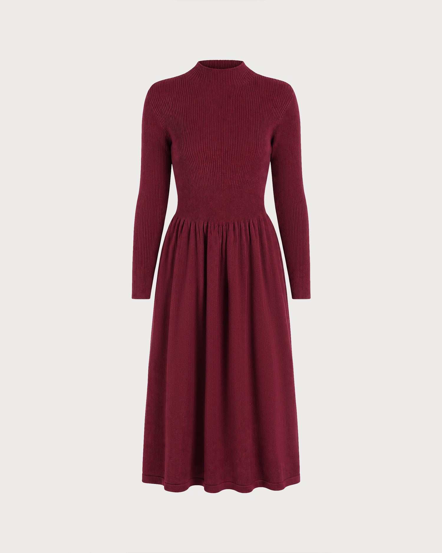 Women's Knitted Polyester Sweater Dress - RIHOAS - 01