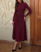 Women's Knitted Polyester Sweater Dress - RIHOAS