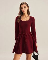 Women's Knitted Polyester Sweater Dress Dresses - RIHOAS