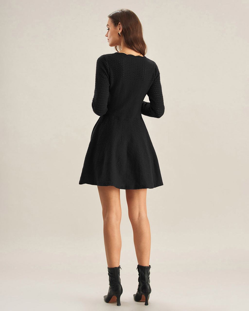 Women's Knitted Polyester Sweater Dress Dresses - RIHOAS