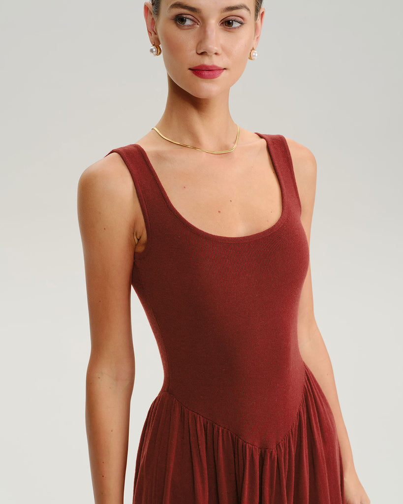 Women's Knitted Polyester Sweater Dress Dresses - RIHOAS