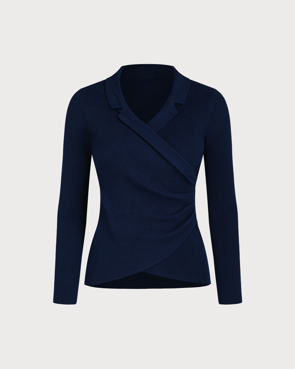 Women's Knitted Polyester Sweater Red Tops - RIHOAS