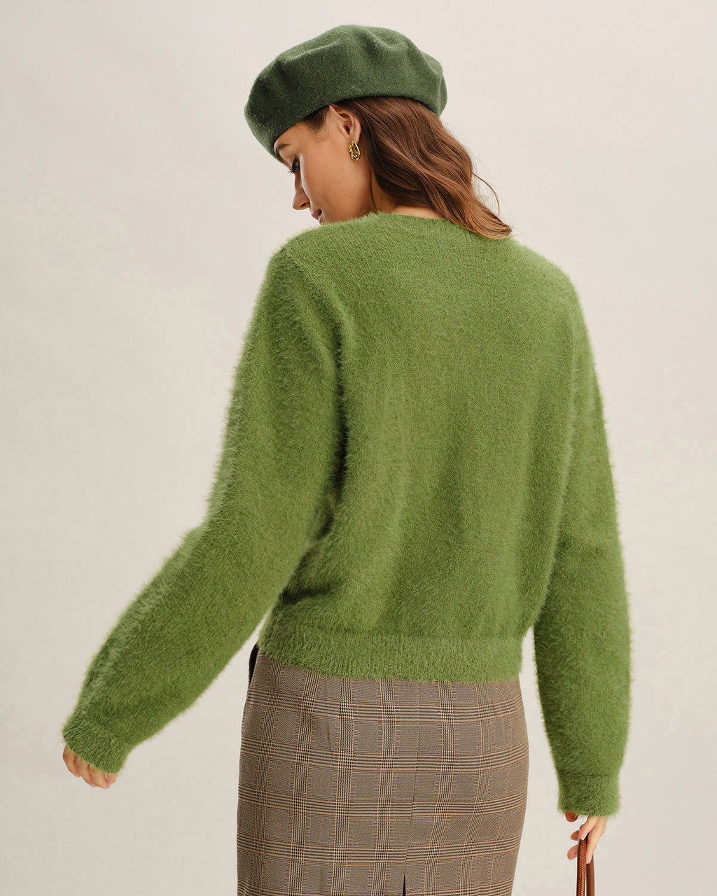 Women's Knitted Polyester Sweater Tops - RIHOAS