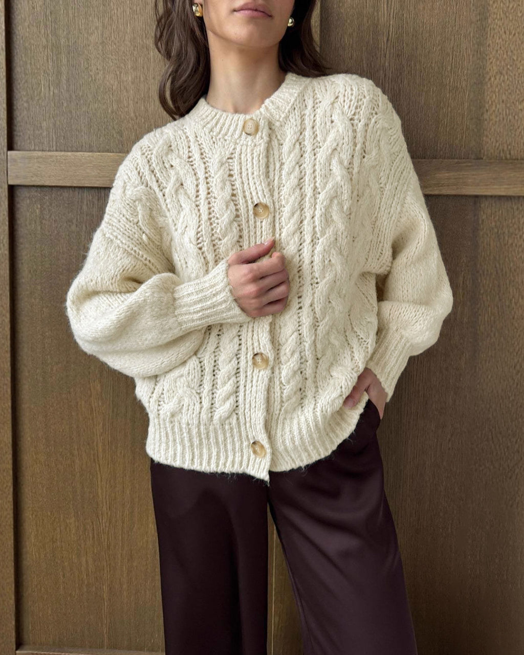 Women's Knitted Polyester Sweater Tops - RIHOAS