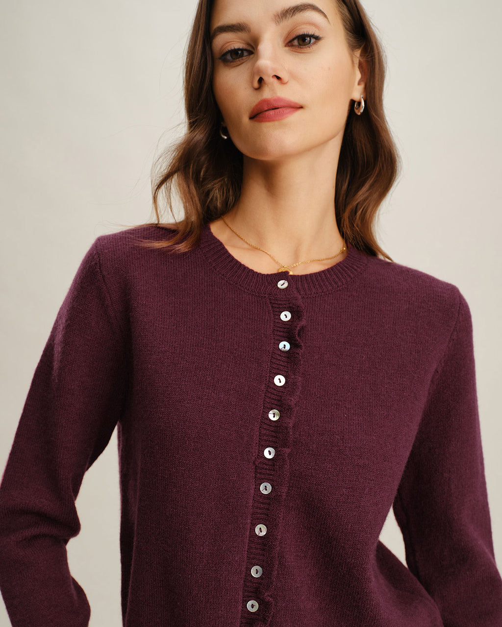Women's Knitted Polyester Sweater Tops - RIHOAS