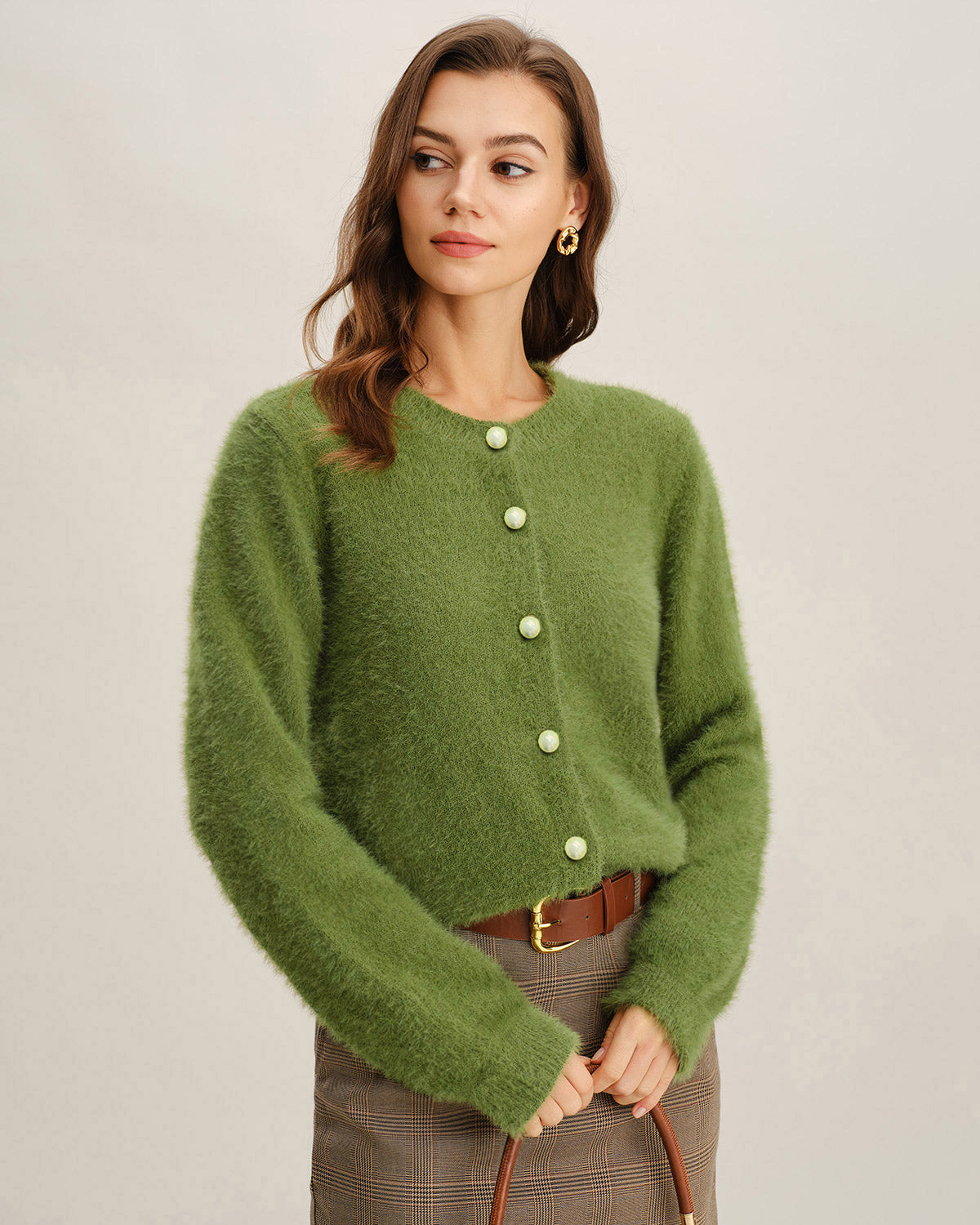 Women's Knitted Polyester Sweater Tops - RIHOAS