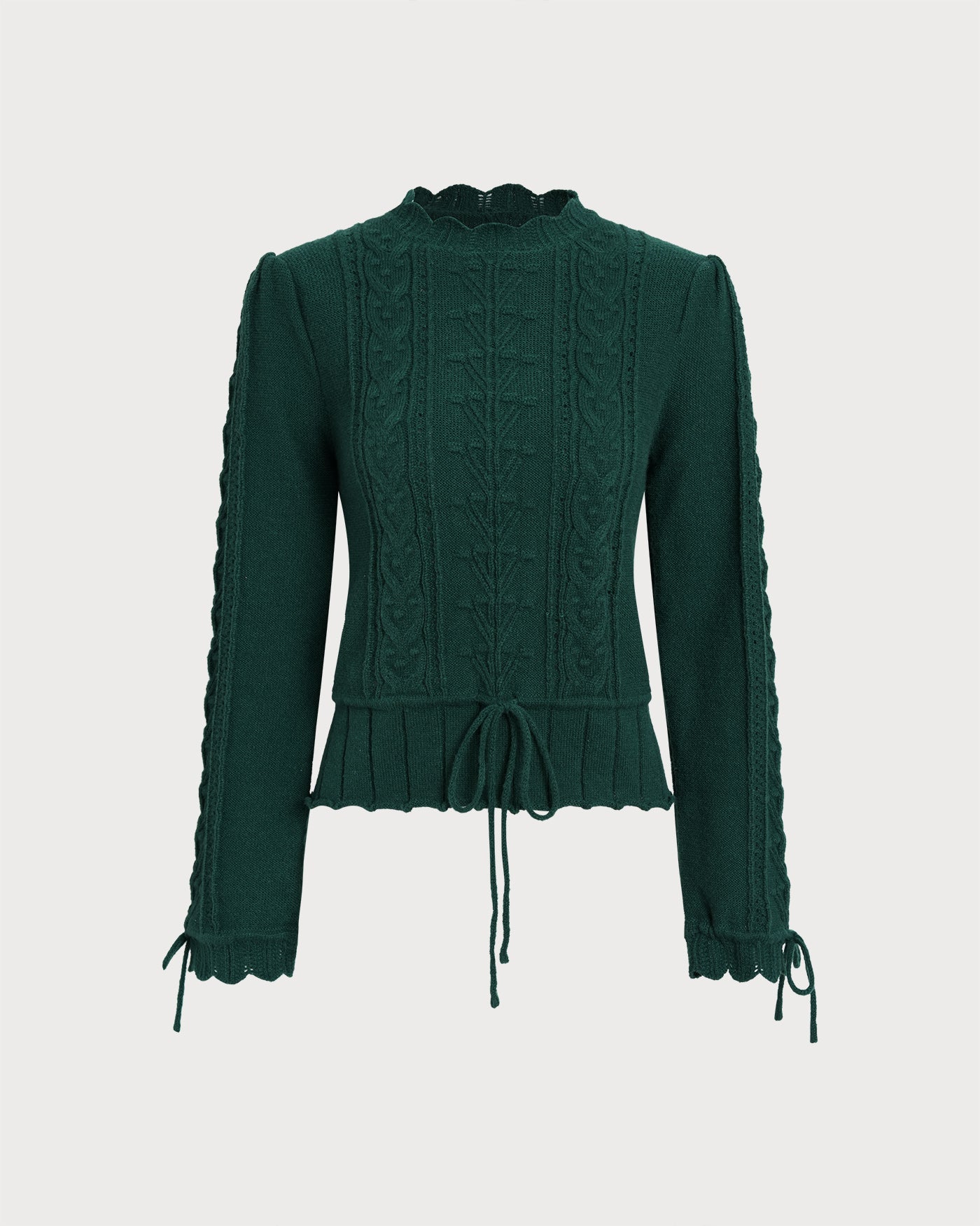 Green & Dark Green Tops - Green Knit Top, Sweater & Cardigan, Tank
