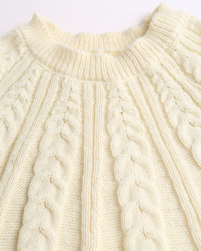 Women's Knitted Polyester Sweater Tops - RIHOAS