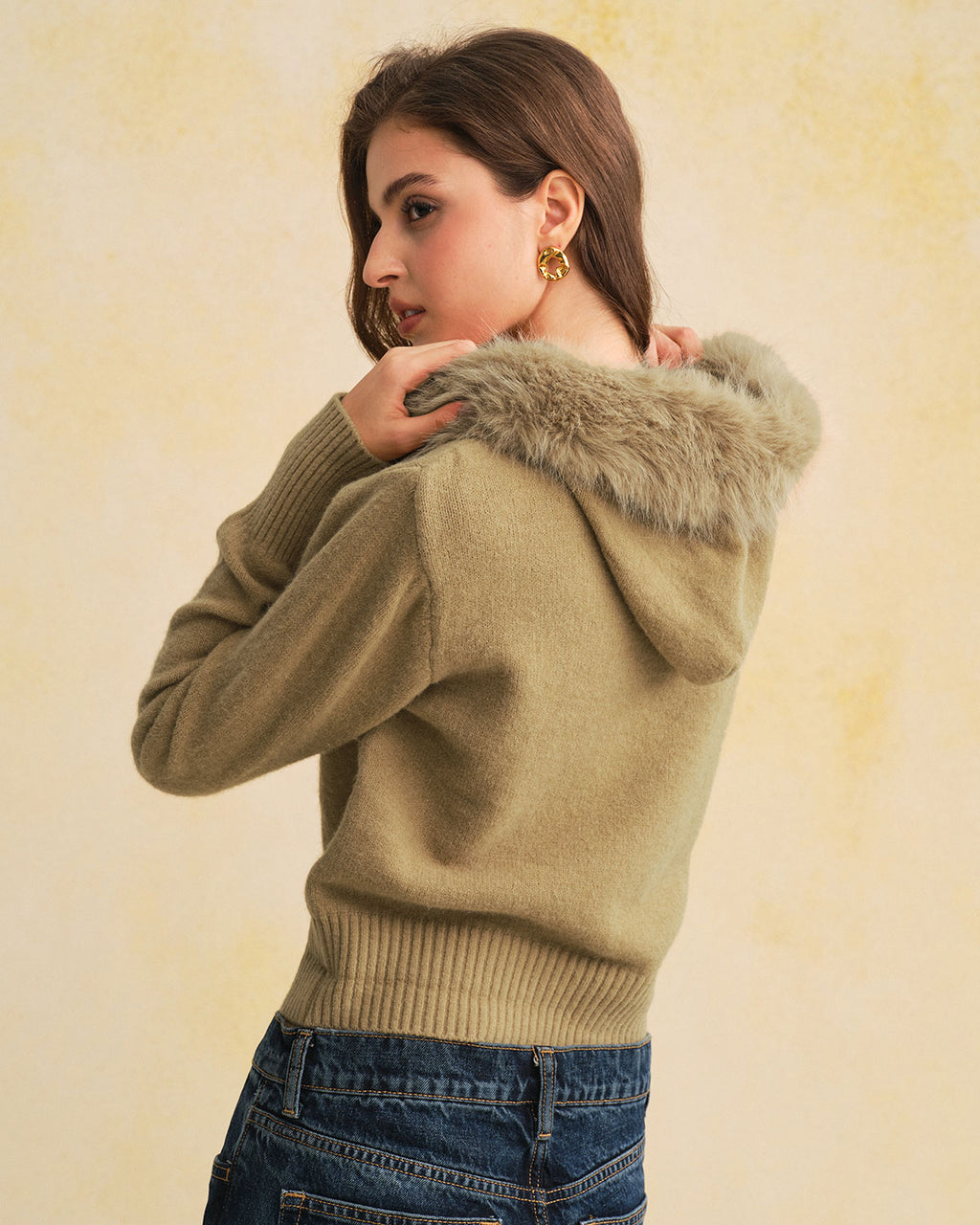 Women's Knitted Polyester Sweater Tops - RIHOAS