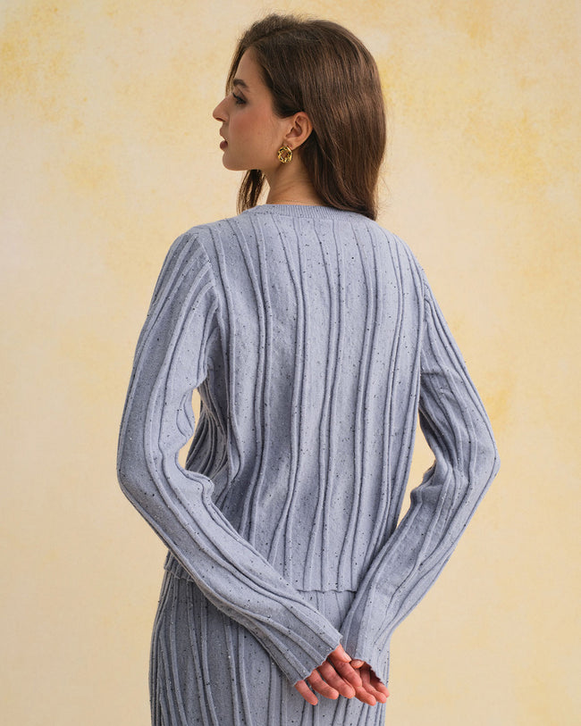 Women's Knitted Polyester Sweater Tops - RIHOAS