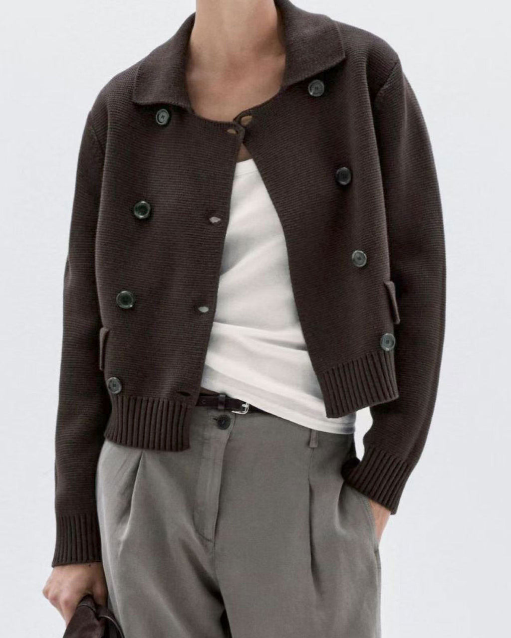 Women's Knitted Polyester Sweater Tops - RIHOAS