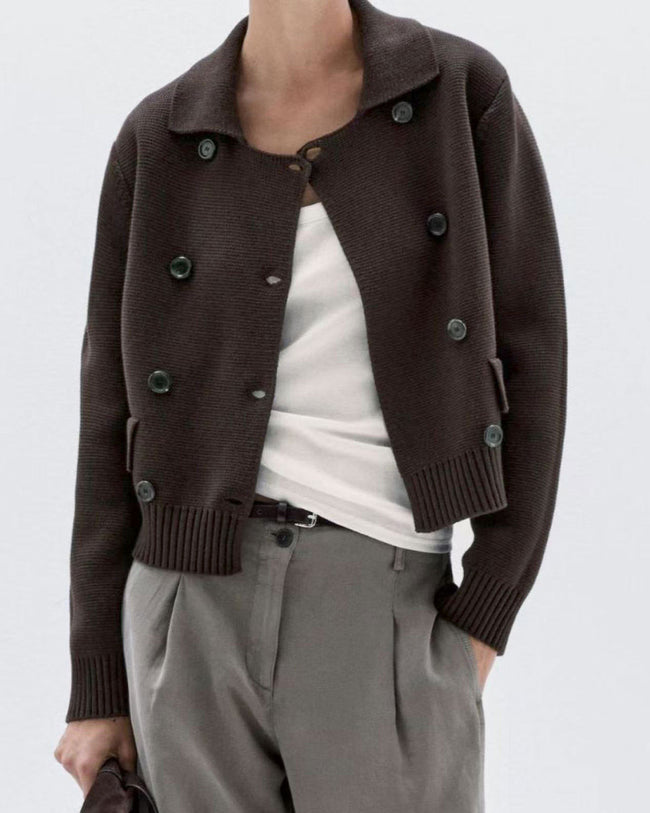 Women's Knitted Polyester Sweater Tops - RIHOAS