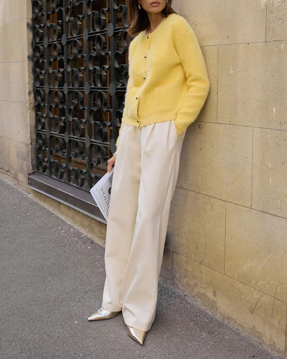 Women's Knitted Polyester Sweater Tops - RIHOAS