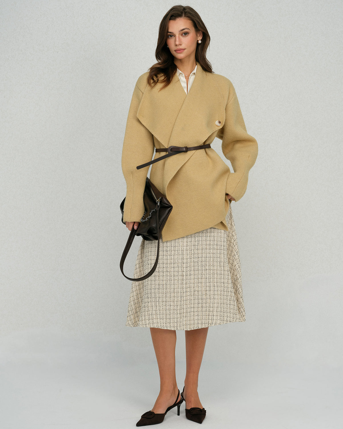 Women's Knitted Polyester Sweater Tops - RIHOAS