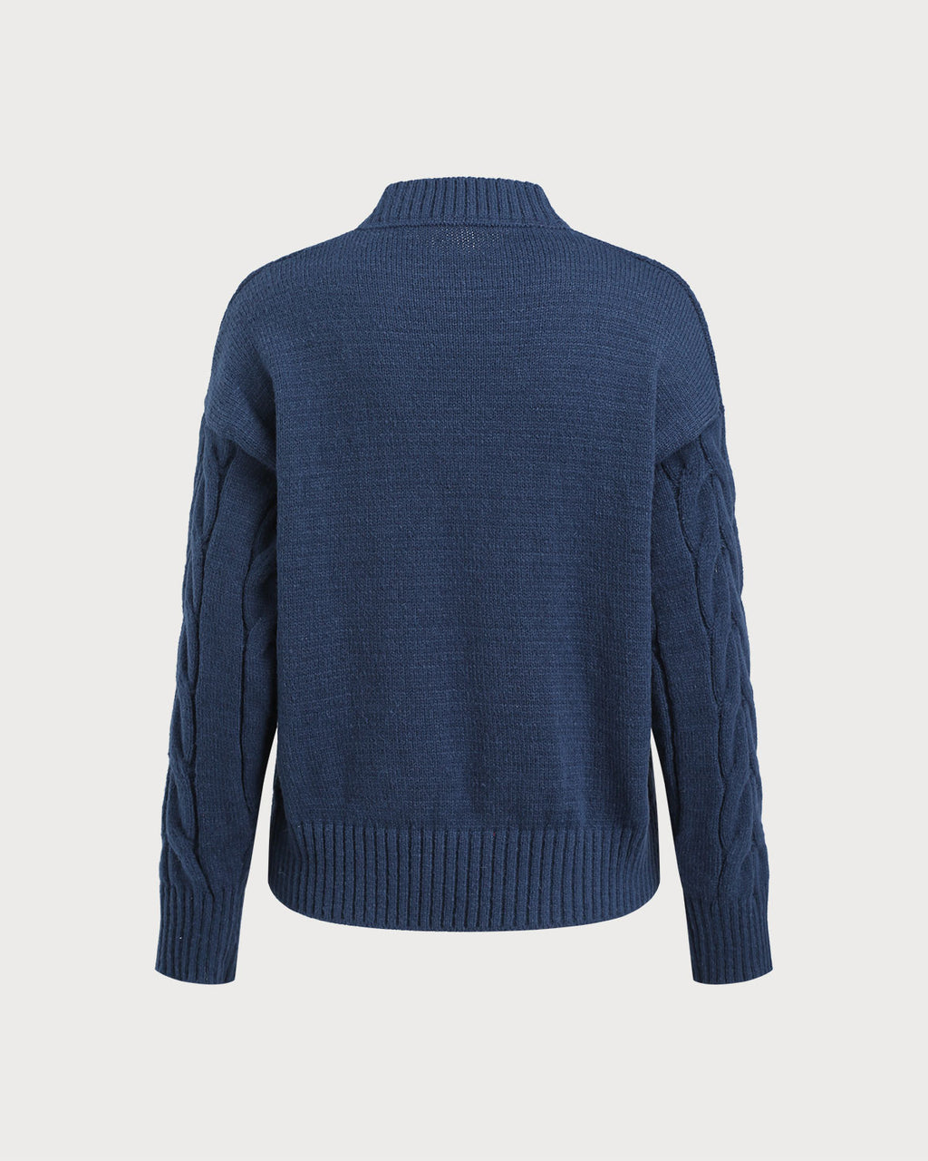 Women's Knitted Polyester Sweater Tops - RIHOAS