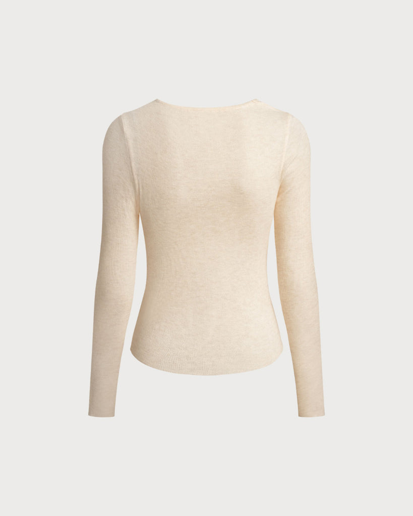 Women's Knitted Polyester Sweater Tops - RIHOAS