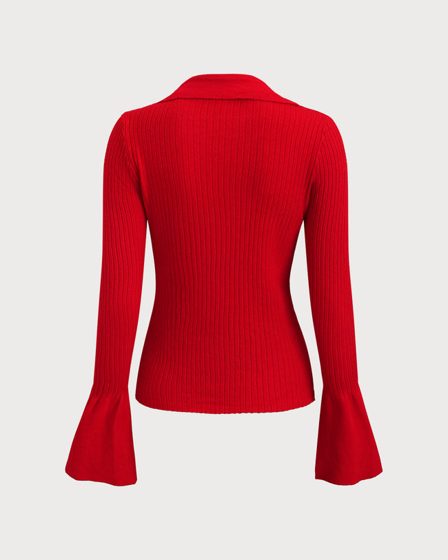 Women's Knitted Polyester Sweater Tops - RIHOAS