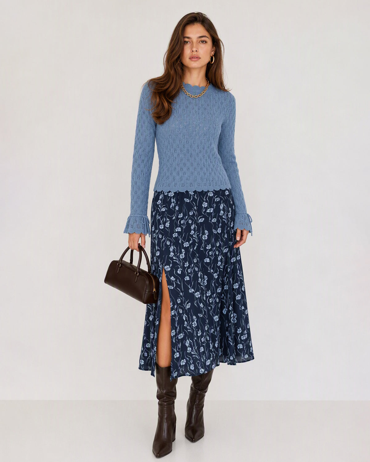 Women's Knitted Polyester Sweaters - RIHOAS