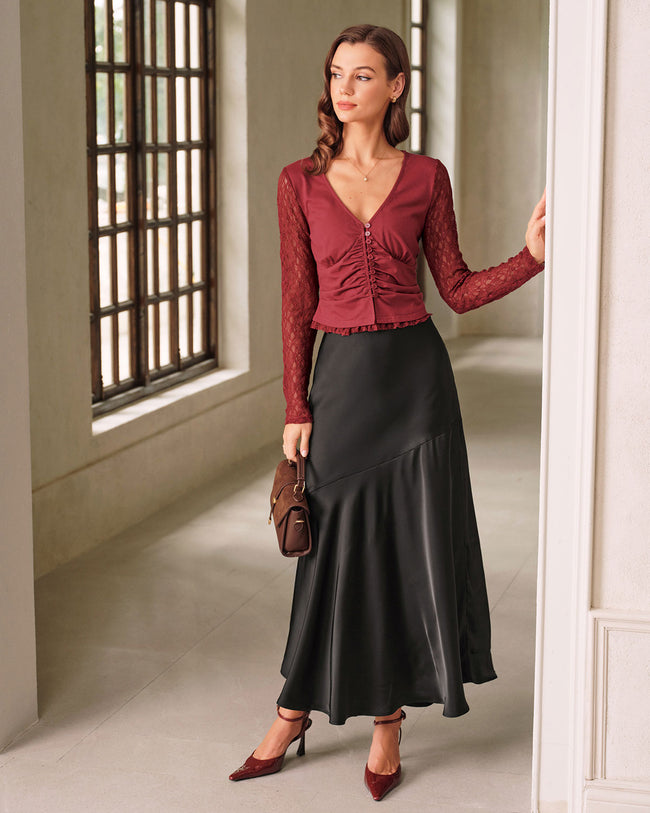 Women's knitted polyester T-shirt Tops - RIHOAS