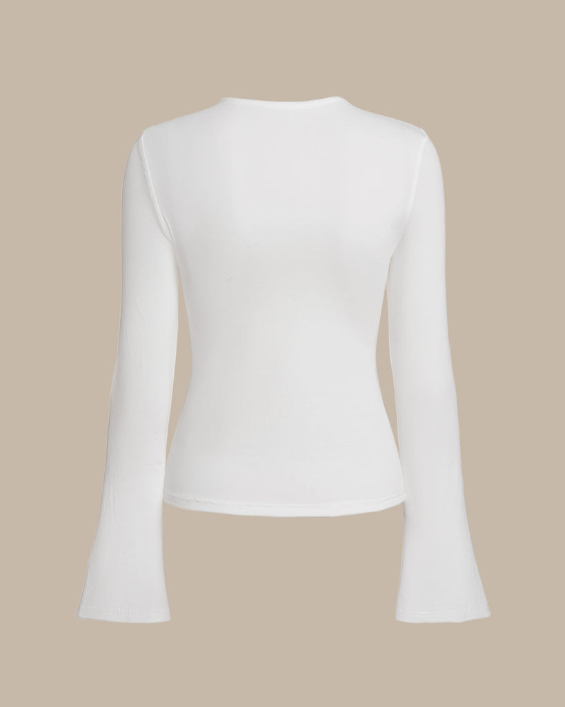 Women's knitted polyester T-shirt Tops - RIHOAS