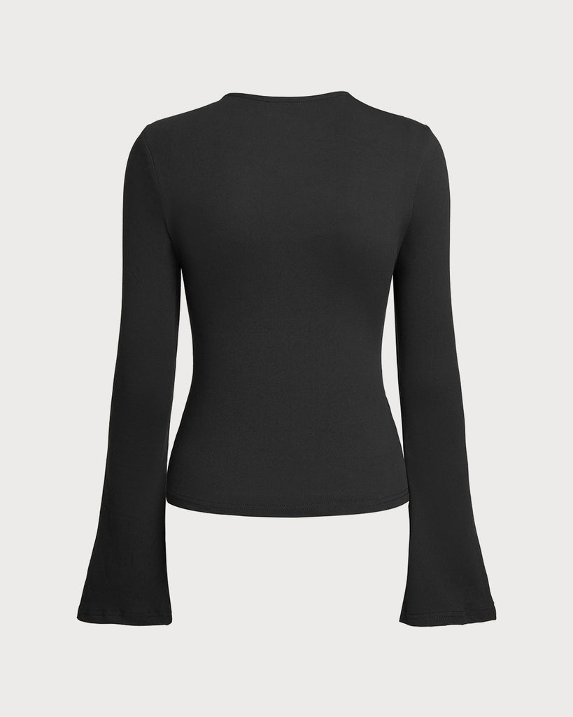 Women's knitted polyester T-shirt Tops - RIHOAS