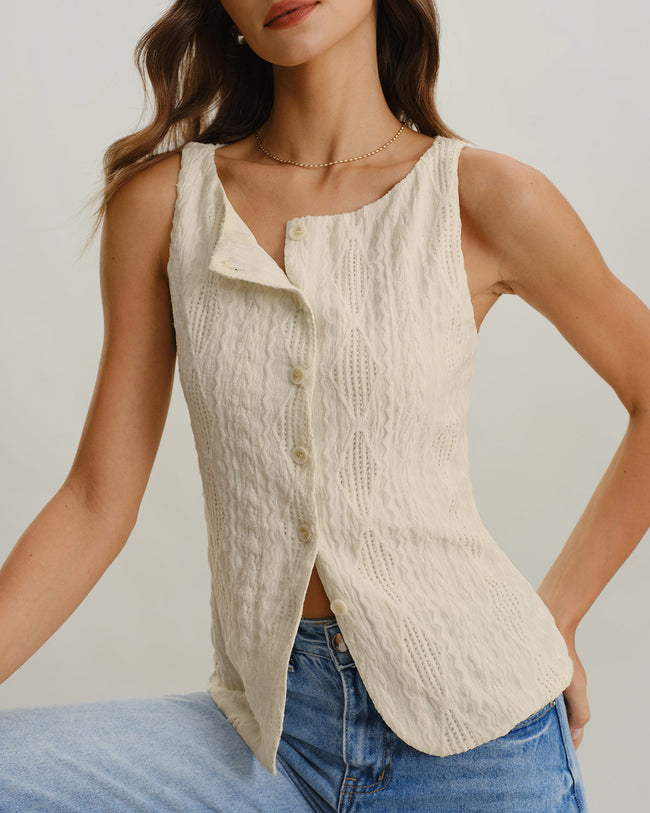 Women's Knitted Polyester Tank Tops Tops - RIHOAS