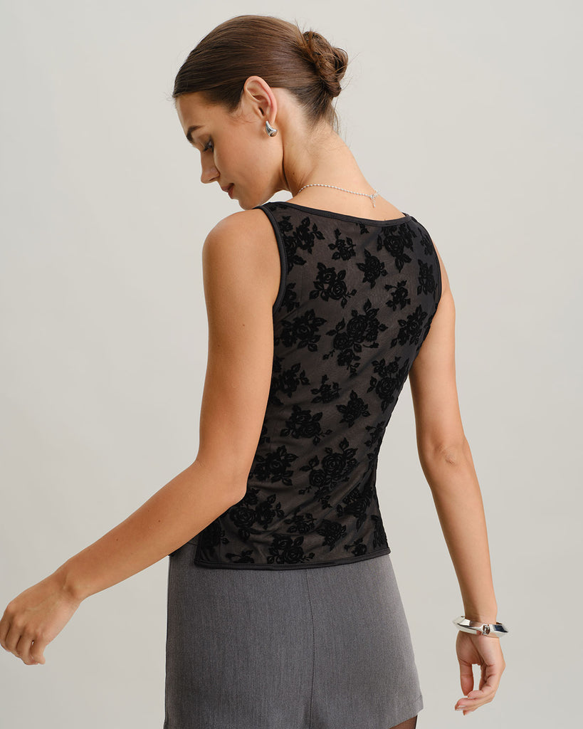 Women's Knitted Polyester Tank Tops Tops - RIHOAS
