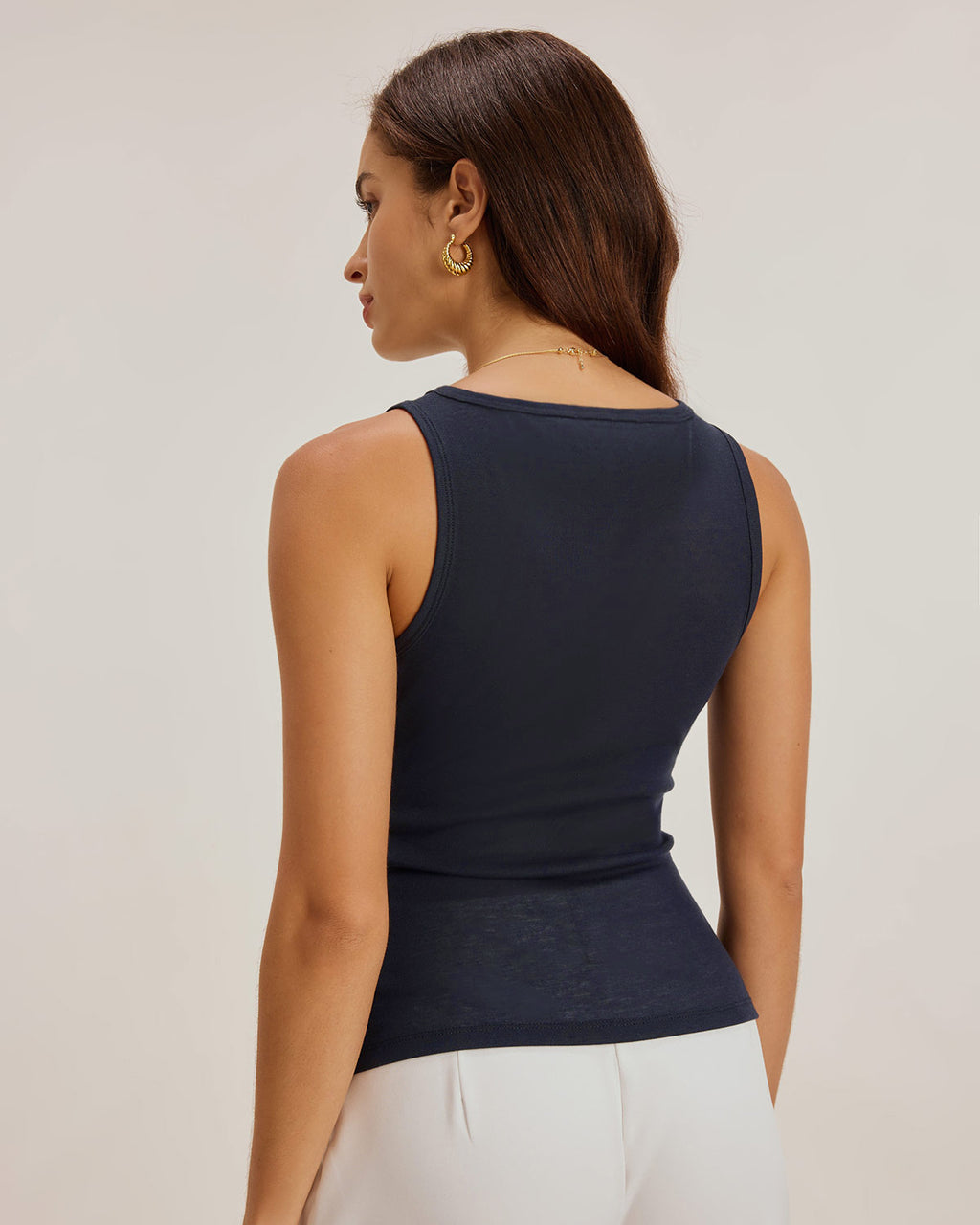 Women's Knitted Polyester Tank Tops Tops - RIHOAS