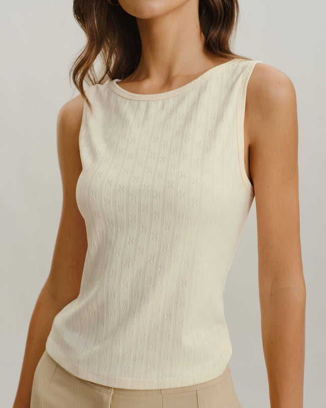 Women's Knitted Polyester Tank Tops Tops - RIHOAS