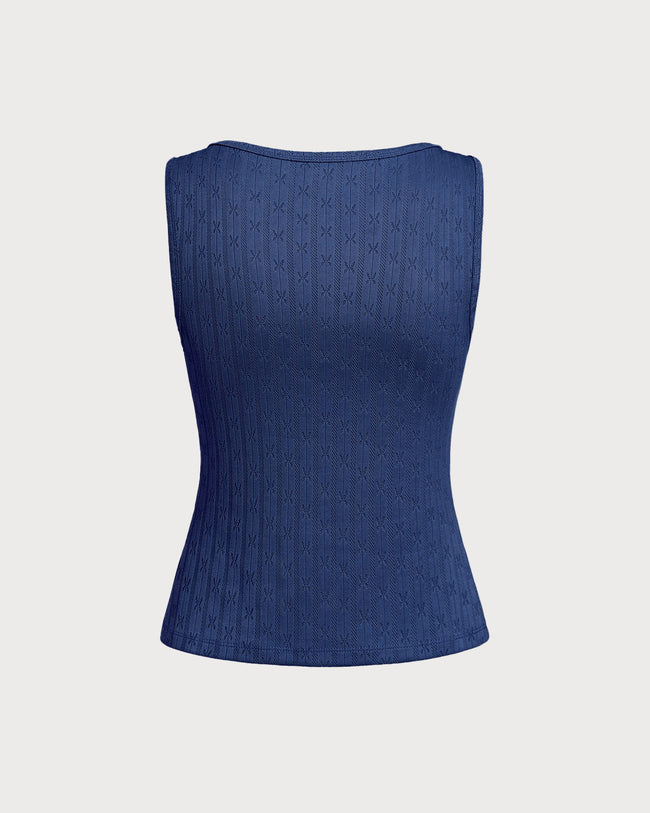 Women's Knitted Polyester Tank Tops Tops - RIHOAS