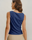 Women's Knitted Polyester Tank Tops Tops - RIHOAS