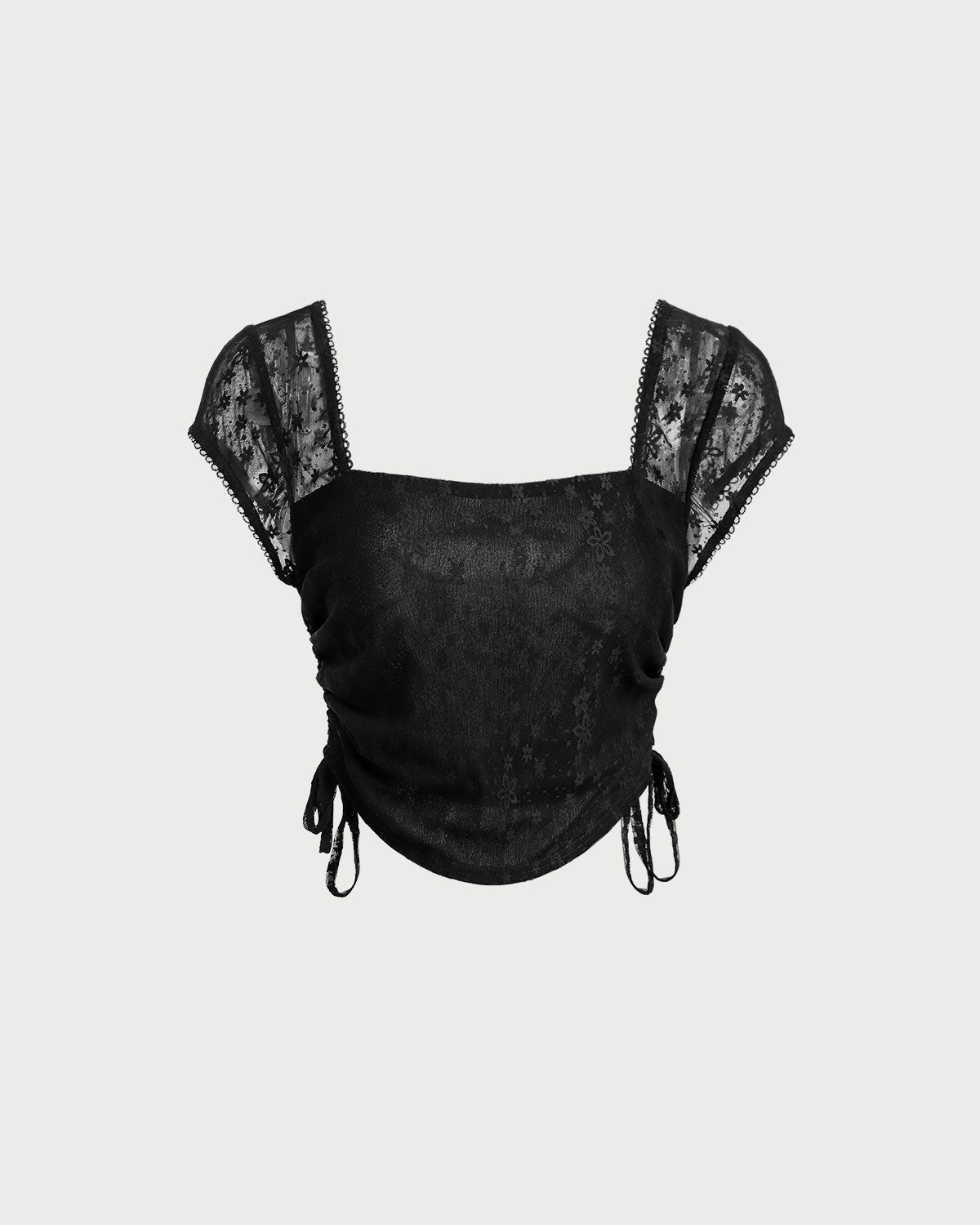 Women's Knitted Polyester Tees Black Tops - RIHOAS