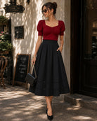 Women's Knitted Polyester Tees Tops - RIHOAS