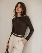 Women's Knitted Polyester Tees - RIHOAS