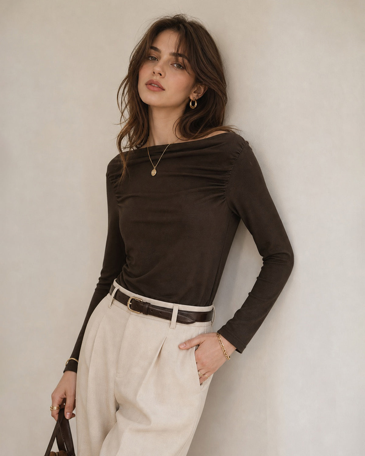Women's Knitted Polyester Tees - RIHOAS