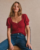 Women's Knitted Polyester Tees Tops - RIHOAS