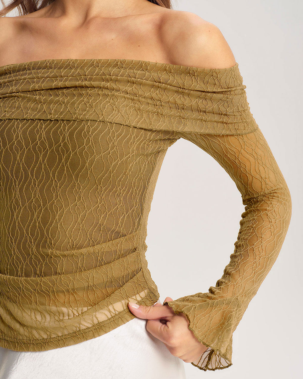 Women's Knitted Polyester Tees Tops - RIHOAS