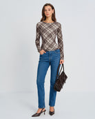Women's Knitted Polyester Tees Tops - RIHOAS