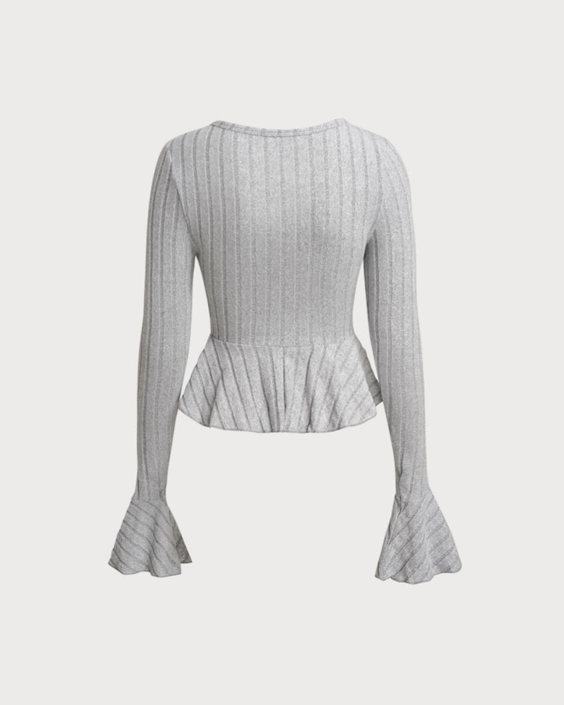 Women's Knitted Polyester Tees Tops - RIHOAS