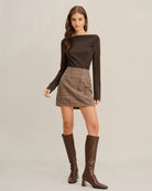 Women's Knitted Polyester Tees Tops - RIHOAS