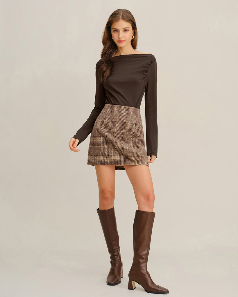 Women's Knitted Polyester Tees Tops - RIHOAS